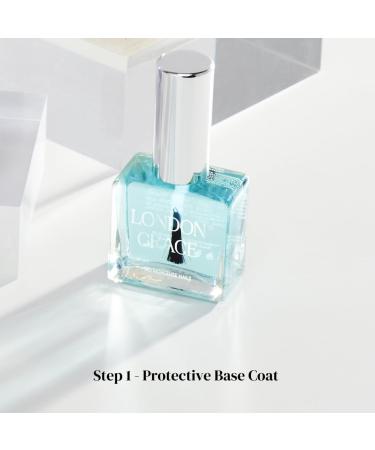 London Grace Nail Gift Set | Includes 12ml Base Hazel Polish & Top Coat | Nail Strengthener Base Coat Earthy Brown Long Lasting Vegan Eco-conscious Varnish & Chip Resistant Glossy Top Coat - Buy Online on GoSupps.com