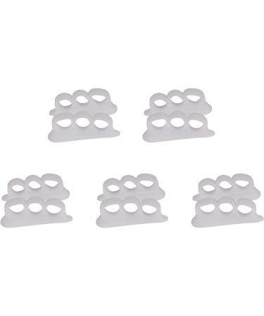 Ciwanning Toe Separator - Toe Corrector for Curled Toes & Blisters Relief - 1 Pair (White) - Buy Online on GoSupps.com