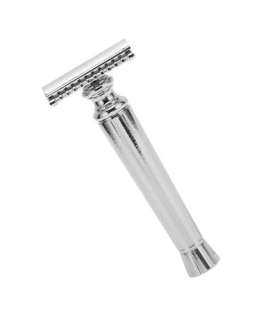 Hohxfypraser retro man hand razor classic hand razor metallic silver removable barturaser cutter head ergonomic grip men home barber salon travel gift (s2-silver) s2 silver