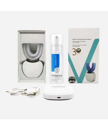 Ultrasonic Toothbrush Automatic Toothbrush 360 Auto Sonic Toothbrush Teeth whitening Brush with Timer & Wireless Charging 360 Ultrasonic Electric Toothbrush for Adult (White) - Buy Online on GoSupps.com