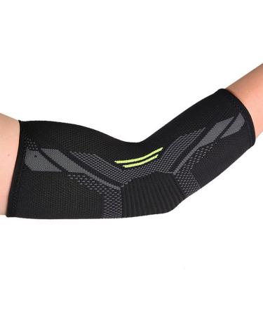 selcouth yyds Elbow Support for Men Elbow Brace Unisex for Tendonitis Arthritis Sports Protection Pain Relief(L Black)