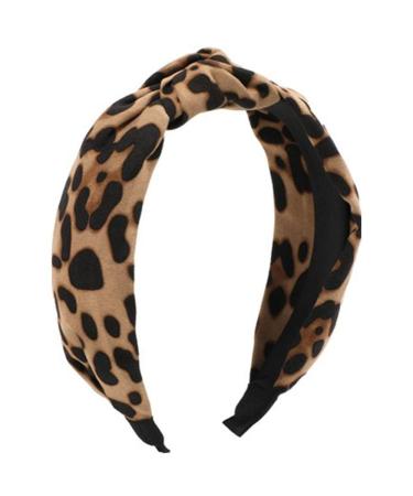 2PCS Bow Knotted Wide Headbands for Women - Elastic Yoga Hair Accessories - Black & Leopard - Buy Online on GoSupps.com