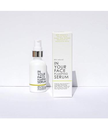 In Your Face Vitamin C Plumping Serum | Hydrating Brightening & Age-Defying with Hyaluronic Acid & Organic Jojoba Oil | 1 oz - International Shipping Available - Buy Online on GoSupps.com