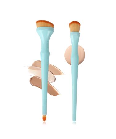 Makeup Brushes Foundation Concealer Brush Set Double-ended Blending brush for Makeup Face Makeup Brushes for Liquid Powder Concealer Cream Cosmetics (Blue)