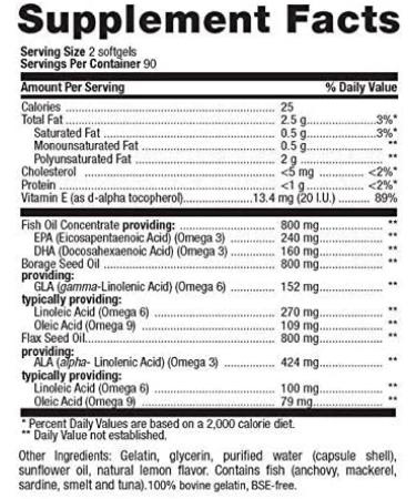 Country Life Omega 3-6-9 Complete Softgels - Ultra Concentrated Natural Lemon, 180 Count - Buy Online on GoSupps.com