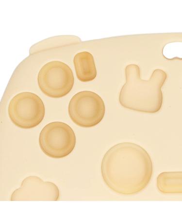 Silicone Game Controller Baby Teether Toy | Safe Soft Teething Toy for Gamer Parents & Future Gamer Kids - Beige - Buy Online on GoSupps.com