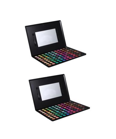 Healeved 2 Pcs 88 Shadow Palette Neutral Cosmetic Eye Shadow Eyeshadow Pallet Plastic 1 count (Pack of 1) Assorted Colorx2pcs