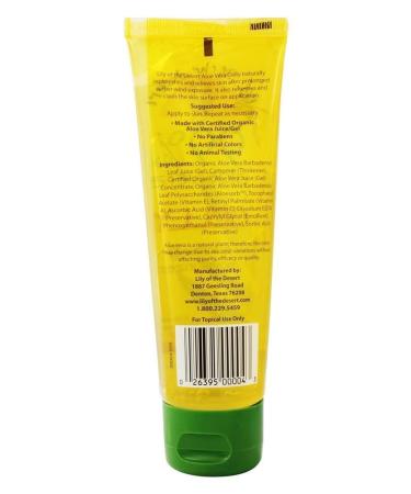 Organic Aloe Vera Gel | Aloe Vera Gelly for Sensitive Skin | Hydrating Face & Body Moisturizer 4 Fl Oz - Buy Online on GoSupps.com