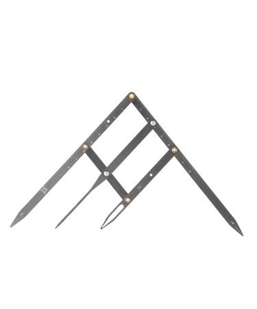 Salmue Eyebrow Ruler with Golden Ratio  Stainless Steel Tattoo Eyebrow Measuring Ruler Eyebrow Caliper  Flexible Semi Permanent Eyebrow Tattoo Designing Shaping Tools Black