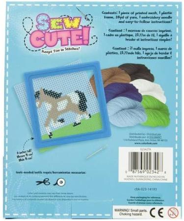 Colorbok Horse Learn to Stitch Needlepoint Kit - 6x6 Blue Frame - 1 Pack - Buy Online on GoSupps.com