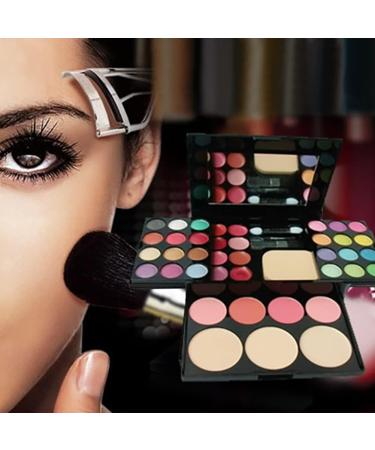 Worparsen Cosmetic Makeup Palette Set Blusher Lip Gloss Shimmers Eyeshadow Palette Makeup Brush Mirror Makeup Set Combination Palette Random - Buy Online on GoSupps.com