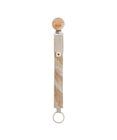 BIBS Tie Dye Camo Paci Braid. Pacifier String. Organic Cotton. Danish Design  OneSize (0-36 Months)  Sand