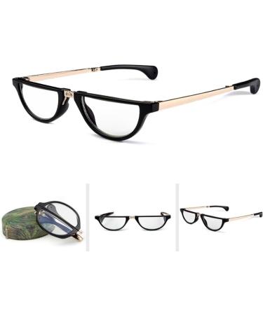 Portable Folding Half Moon Reading Glasses | Blue Light Blocking | Anti Glare 3.5x Readers for Men & Women - Shop Now - Buy Online on GoSupps.com