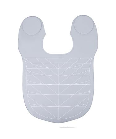 Kexpery Silicone Hair Cutting Guide Collar Waterproof Rubber Neck Wrap Neck Guard with Guidelines Salon Hairdressing Hair Cutting Pad for Hair Stylist (Grey)