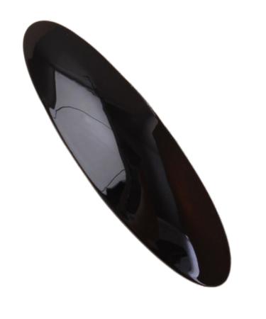 Black Oval Shaped Barrette Hair Clip Slide 9cm (3.5) by Pritties Accessories