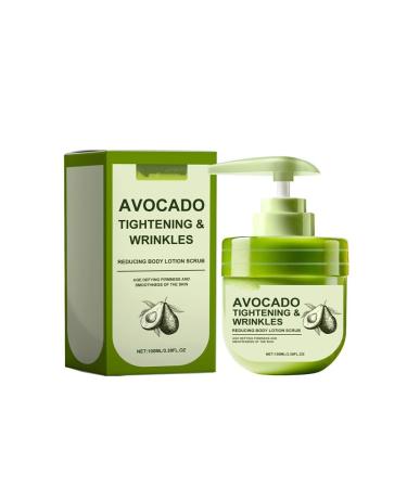 Avocado Tightening Wrinkles Reducing Body Lotion Scrub Cream Age Defying Firmness with Shea Butter Avocado Oil Aloe Vera Extract 100ML/3.38FL.OZ