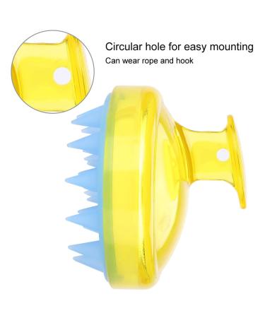 Shower Ridge Scalp Massage Brush | Silicone Head Massager for Hair Washing & Peeling | Yellow Care Device - Buy Online on GoSupps.com