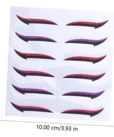 FOMIYES 24 Pairs Glitter Eyeliner Stickers Eyelid Transfer Tape Reusable Eyeliner Sticker Transfer Belt Miss - Buy Online on GoSupps.com