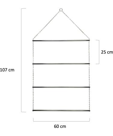 Yes Horse Ceiling Coat Sabrack Holder - Metal Ceiling Holder for Horse Stalls | 60 cm Silver Galvanized - Buy Online on GoSupps.com