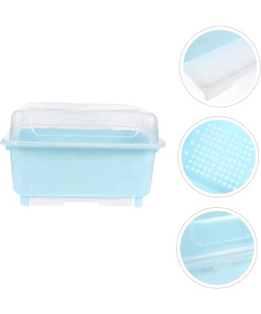 Buy Cabilock Plastic Dish Drying Box - Kitchen Water Drain Basket & Sieve | Baby Blue Tableware Storage - Buy Online on GoSupps.com