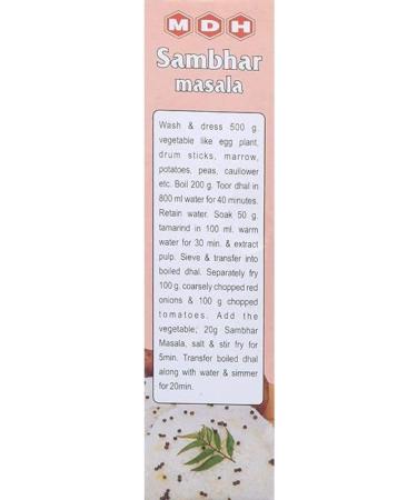 MDH Samber Masala - Authentic South Indian Curry Spice Blend 100g - Buy Online on GoSupps.com