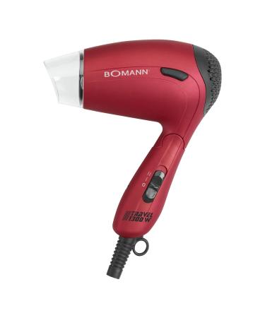 Bomann travel hair dryer with 1300W |Fehner with 2 temperature levels |Compact & foldable |Hair dryer incl. 360 Form nozzle & volume diffuser |Hairhone with a soft touch housing |HTD 8005 CB - Buy Online on GoSupps.com