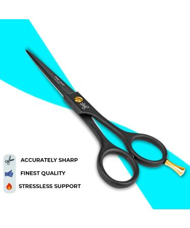 The Cut Factory Barber Hair Scissors 6.5 Inches - Professional Stainless Steel Hair Cutting Scissors with Razor Edge Blades for Salon & Personal Use (Black) - Buy Online on GoSupps.com