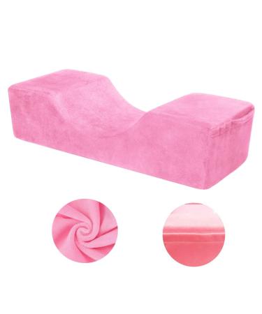 Pink Eyelash Extension Pillow Eyelash Extension Tool for Beauty Salon U Shape Neck Pillow with Comfortable Foam Velvet Pillowcase