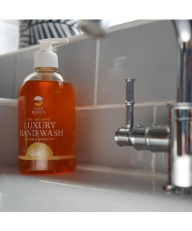 Safe Hands | Luxury Hand Wash | Orange & Bergamot | 5 Litre | Moisturising hand soap liquid | Antibacterial | Anti Bac Hand Soap | Removes 99% of Bacteria | Kind to Skin 5L - Buy Online on GoSupps.com