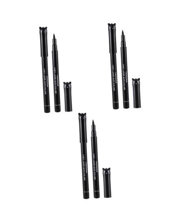 FOMIYES 3pcs Tool Makeup Pen Eyeliner Cat Female Printing Lady for Cool Woman 1 count (Pack of 1) Blackx3pcs