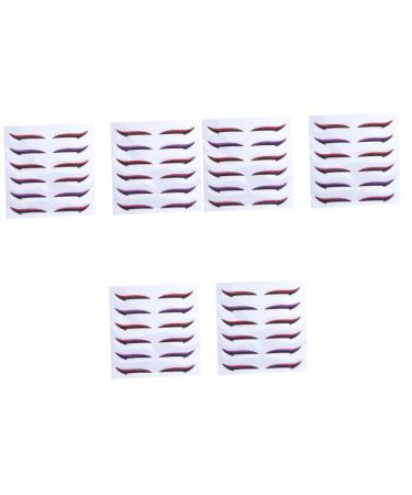 FOMIYES 36 Pairs Glitter Eyeliner Eyeshadow Hair Accessories Self-adhesive Eyeliner Sticker Stickers