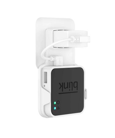 Cozycase wall bracket for blink sync module holder protective cover Stand router Guard with charging cable compatible blink xt outdoor area and indoor area (white)