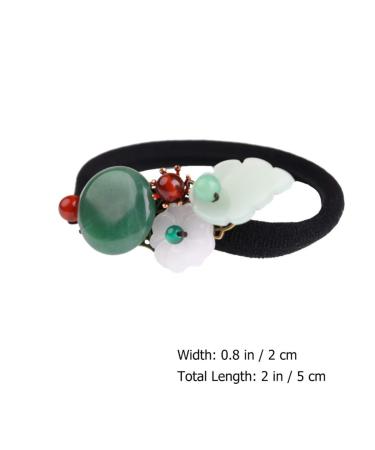 Beaupretty Antique Chinese Style Jade Hair Tie - Elastic Ponytail Holder for Women and Girls - Buy Online on GoSupps.com