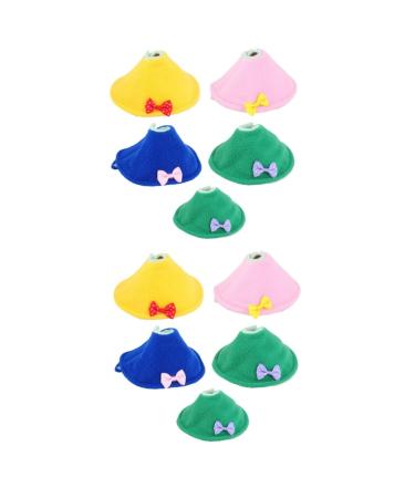 FOMIYES 10 pcs - Pet Cone Recovery Cockatoo Ring Pecking Elizabethan for Adjustable Cockatiel 12x9cmx2pcs Assorted Colorx2pcs