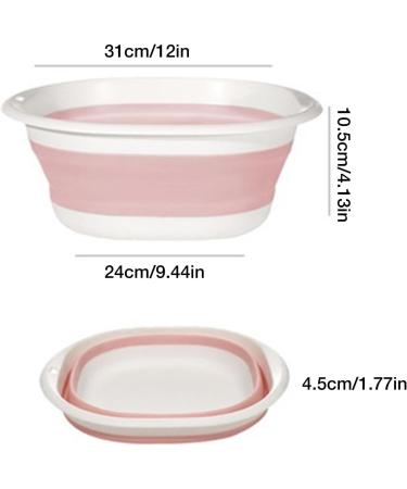 Camping Foldable Wash Bins Hangable Sink Foldable Dish Tub for Camping Portable Washing Basin Space Saving Hangable Washtub Pink Medium - Buy Online on GoSupps.com