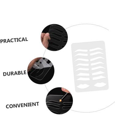Angoily Eyebrow Stencil Plate Brow Template Brow Practice Mold Eyebrow Guide Eyebrow Trimming Acrylic 21.5x14.7cm Transparent - Buy Online on GoSupps.com