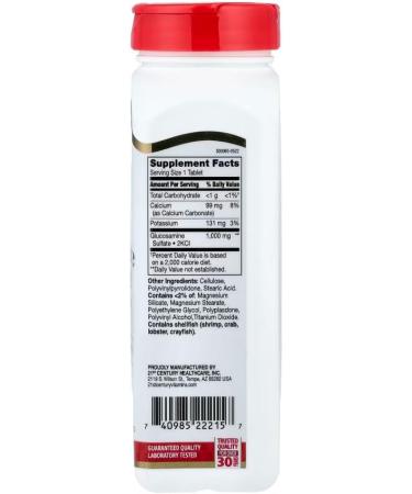 21st Century Glucosamine Relief 1000 mg - 120 Coated Tablets Pack of 6 - Buy Online on GoSupps.com