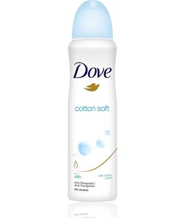 Dove Antiperspirant 48-Hour Body Spray Cotton Soft Deodorant - 6 Pack x 150 ML/5 Fl.Oz (International Version) - Buy Online on GoSupps.com