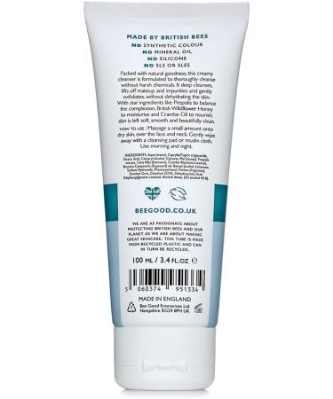 Bee Good Honey & Propolis Cream Cleanser 100ml - Natural Ingredients - All Skin Types - Removes Makeup & Exfoliates - Buy Online on GoSupps.com