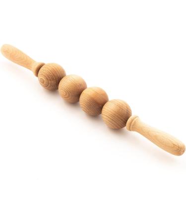 Ribnican Anti-Cellulite Massage Ball Roller - 39.9cm Wooden Massager for Pain Relief & Body Care - Buy Online on GoSupps.com