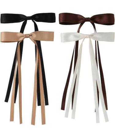 Hair Clip Bow Y2K Style Balletcore Long Bow Flat Clips Balletcore Hairpin Bow Elegant Hair Clip for Bunches D type 6 piece set - Buy Online on GoSupps.com