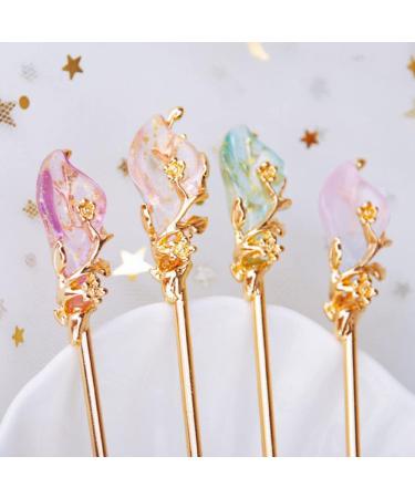 Buy Hanyzcin Chinese Hair Sticks - 4 Vintage Hairpins for Hanfu Elegant Hair Jewelry Accessories for Girls & Women - Buy Online on GoSupps.com