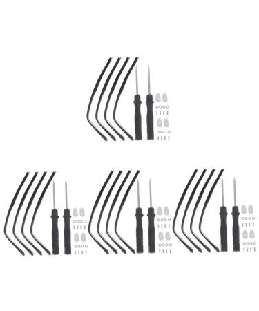 Healeeved 8 sets glasses accessories glasses replacement bracket glasses screwdriver kit bracts for glasses glasses Metal legs glasses arms Panel Legs Platte Men and Women Universal Glasses Frame Blackx4Stk 13.3x0.6cmx4pcs