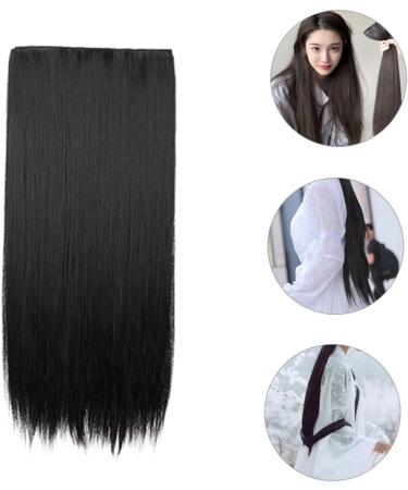 ABOOFAN Piece Long Straight Hair Wig Womens Wigs Clip in Extensions Wigs for Women Natural Wig Black Wig Long Straight Hair Extensions Hair Accessories Miss Cosplay High Temperature Wire 60X15CM Black - Buy Online on GoSupps.com