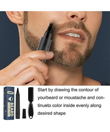 GXFC Bart Fillstift Set | Professional Barber Pencil with Brush for Eyebrow Hair & Mustache Styling | Facial Repair Tool for Grooming - Buy Online on GoSupps.com