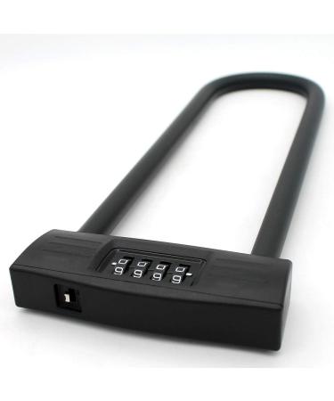 Mioni 4 Digit U Lock Motorcycle/Bike Lock - Resettable Combination for Bicycles/Gate - Secure and Convenient (Black) - Buy Online on GoSupps.com