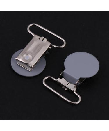 Buy 10 Metal Pacifier Clips - Round Chain Clips for Babies & Toddlers (Gray) - Durable Dummy Nipple Holders International Shipping Available - Buy Online on GoSupps.com
