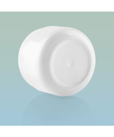 Tianzd 5-Piece 100ml White Plastic Screw Top Cosmetic Container with Silver Lid - Perfect for Ointments & Gels - Includes 5 Spoons - Buy Online on GoSupps.com