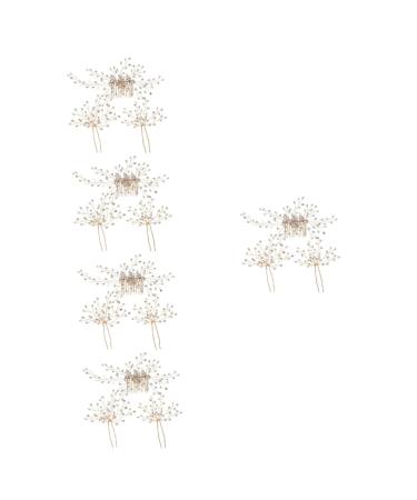 5 Sets Bridal Headwear Hair Pin Hair Clip Hair Barrettes Bridal Hair Comb Clip Wedding Hair Comb Wedding Hair Accessories for Brides Wedding Headdress Wedding Hair Decoration Healeved