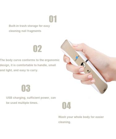 Electric Nail Clipper Safe Trimmer Cutter Fingernails Clipper Nail Cutter Rechargeable Battery 12+ Years-Brown - Buy Online on GoSupps.com